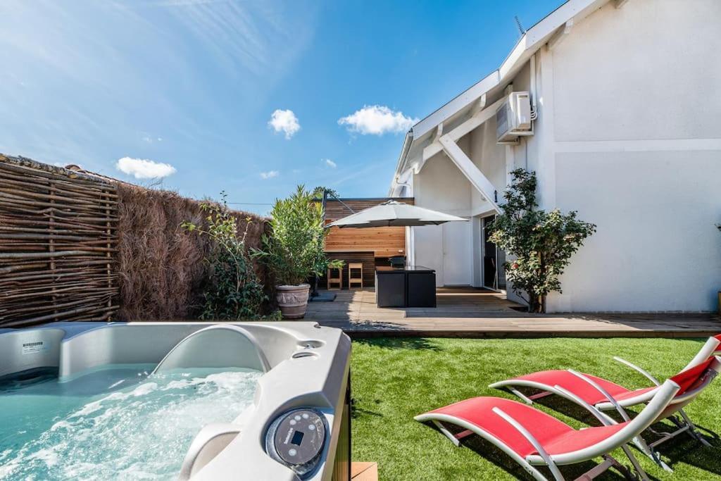 Ravissante Maison 3* Avec Jacuzzi Proche Lac Biscarrosse Bagian luar foto